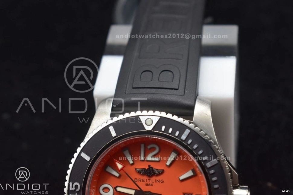 Edition Rubber Strap Automatic Black Superocean Bezel Orange Dial A2824 1:1 TF Best Black 44 On 1114
